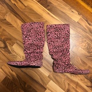 Cheetah print boots